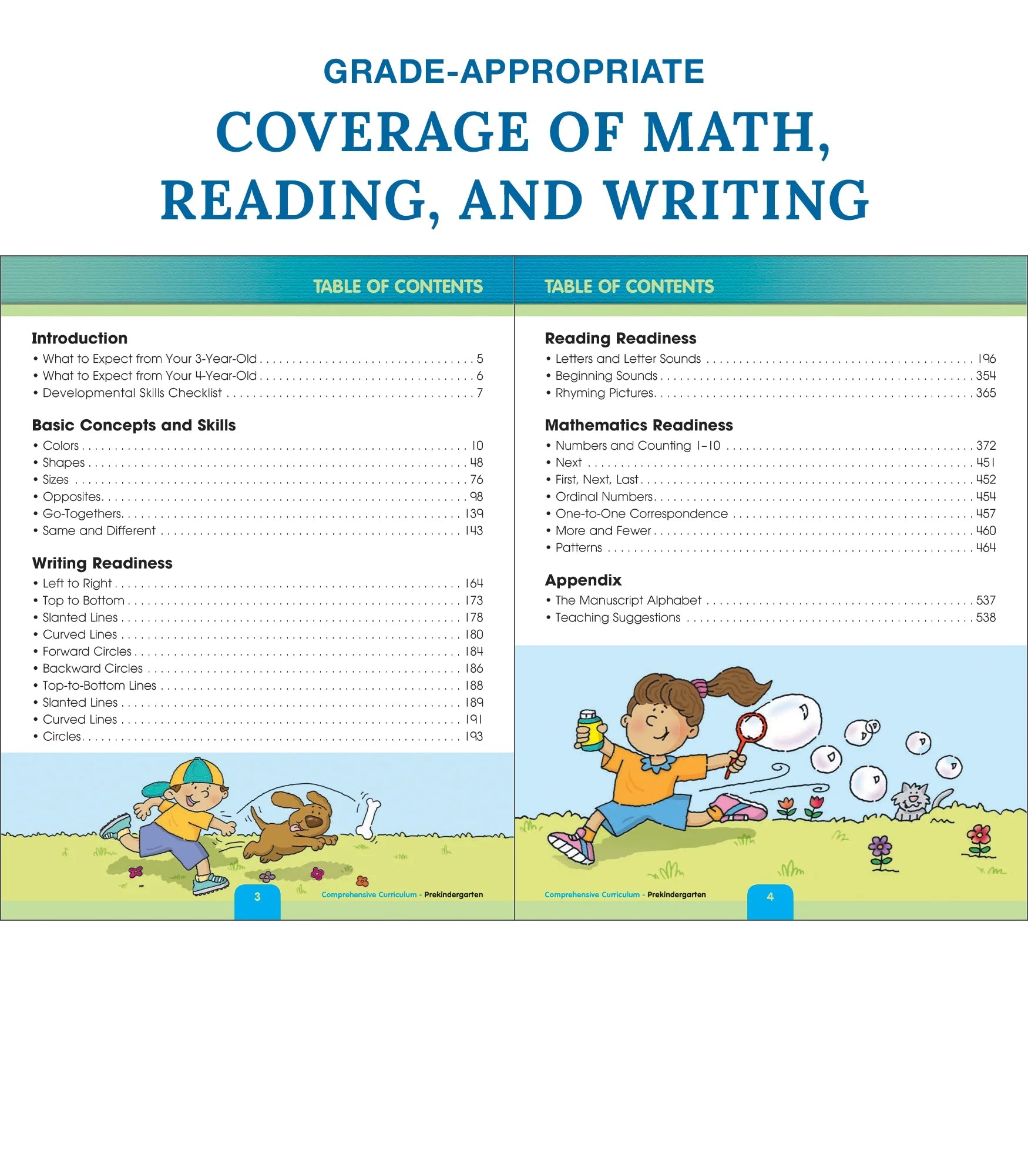 Thinking Kids Comprehensive Curriculum of Basic Skills Workbook (544) Grade PK-K