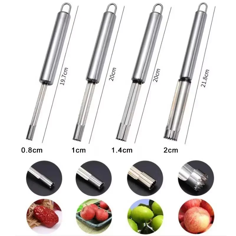 Stainless Steel Fruit Corer Apple Seed Remover Home Vegetable Tool for Red Dates Pear Hawthorn Cool Gadgets Kitchen Accessories