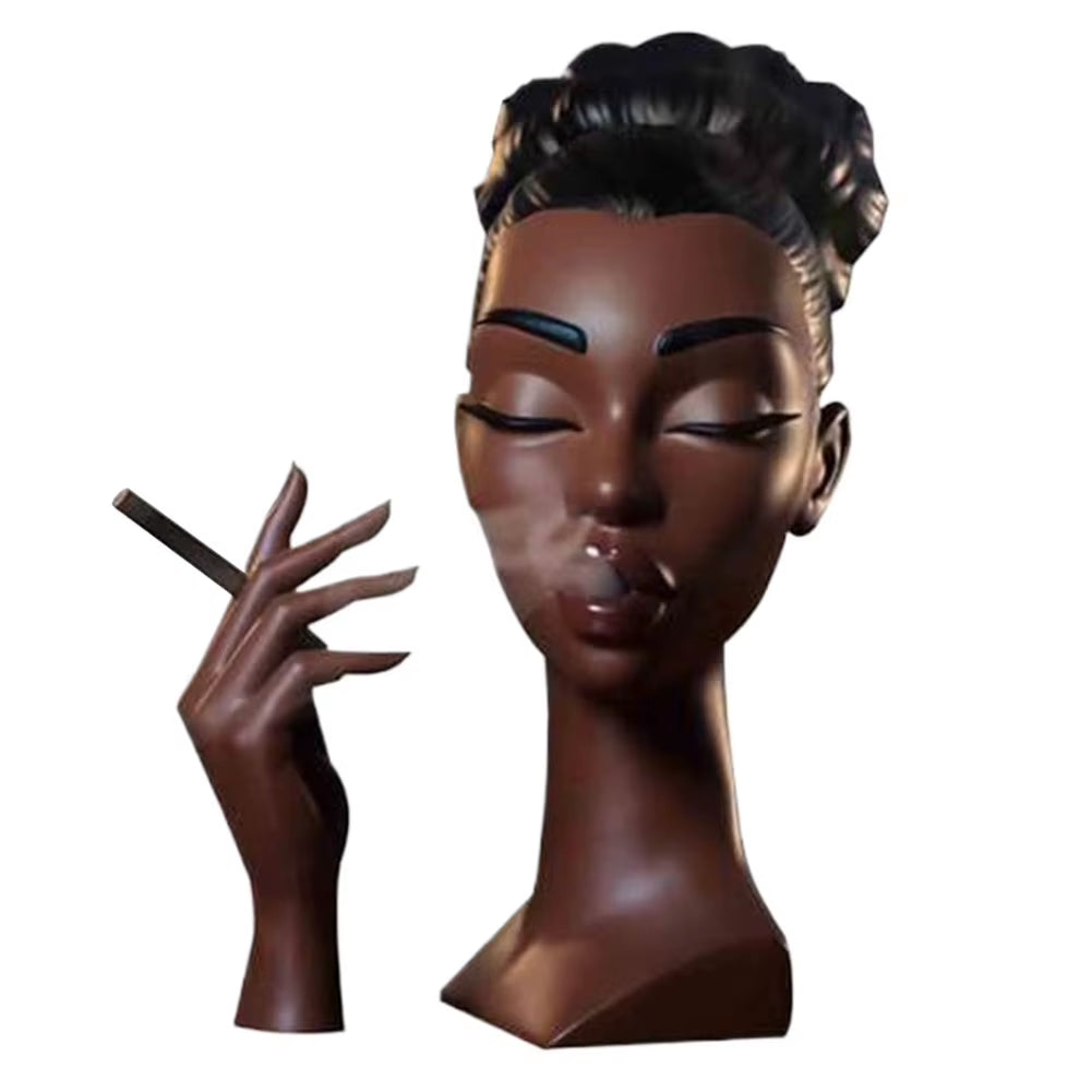 New Head Incense Burner Black Women Face Resin Incense Holder Headscents-Head Incense Burner Incense Censer for Bedroom Office