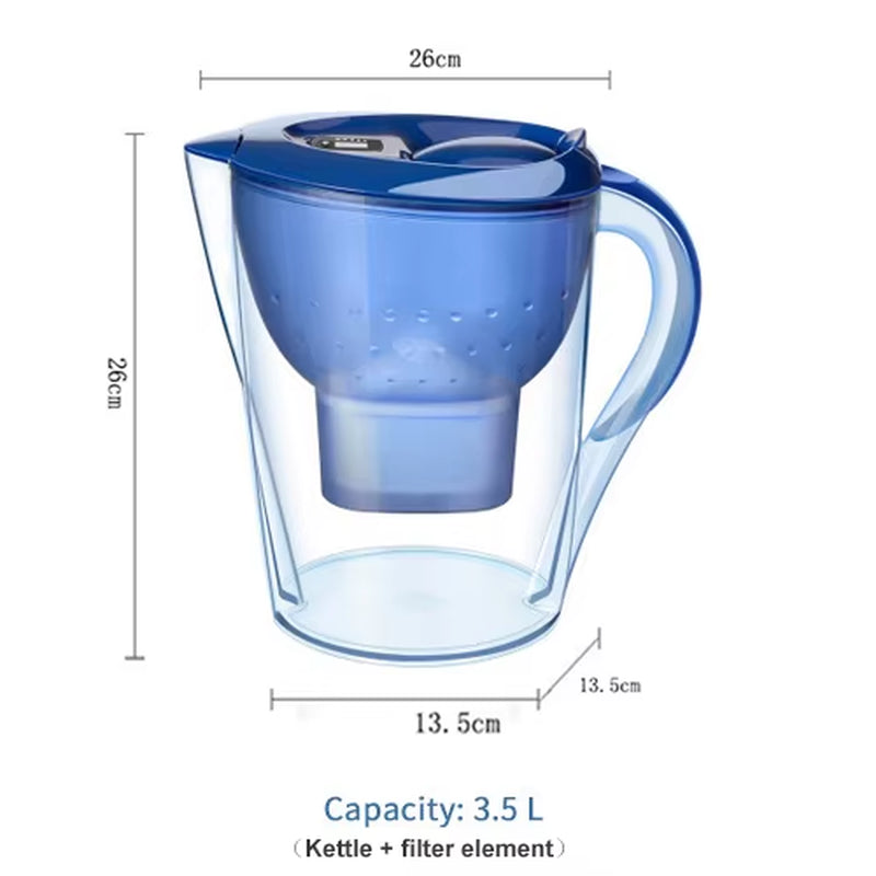 Carbon Alkaline Water Filters Water Pitcher Ionizer Kitchen Purify Kettle Filter 3.5L High Quality Pitcher Household Activated