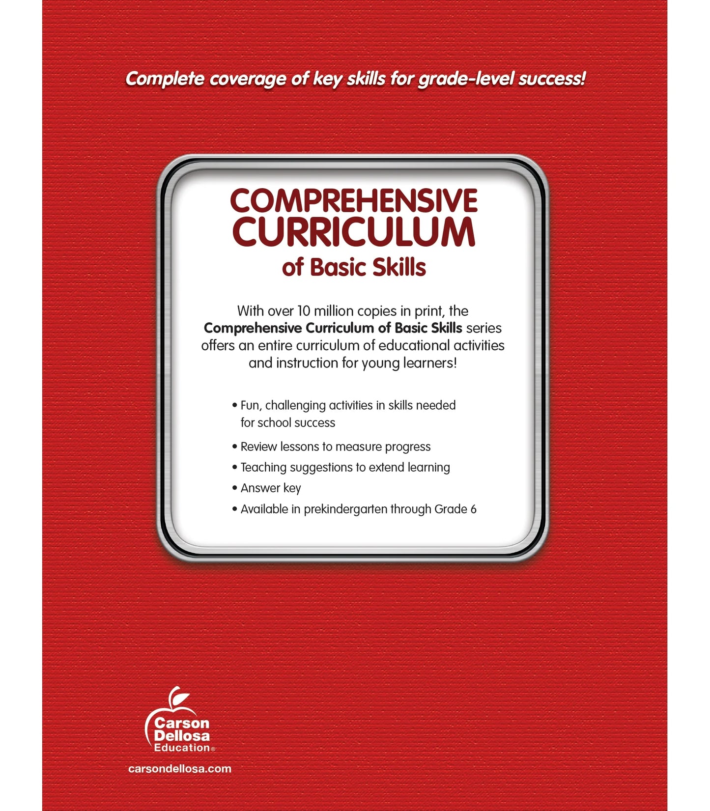 Thinking Kids Comprehensive Curriculum of Basic Skills Workbook (544) Grade PK-K