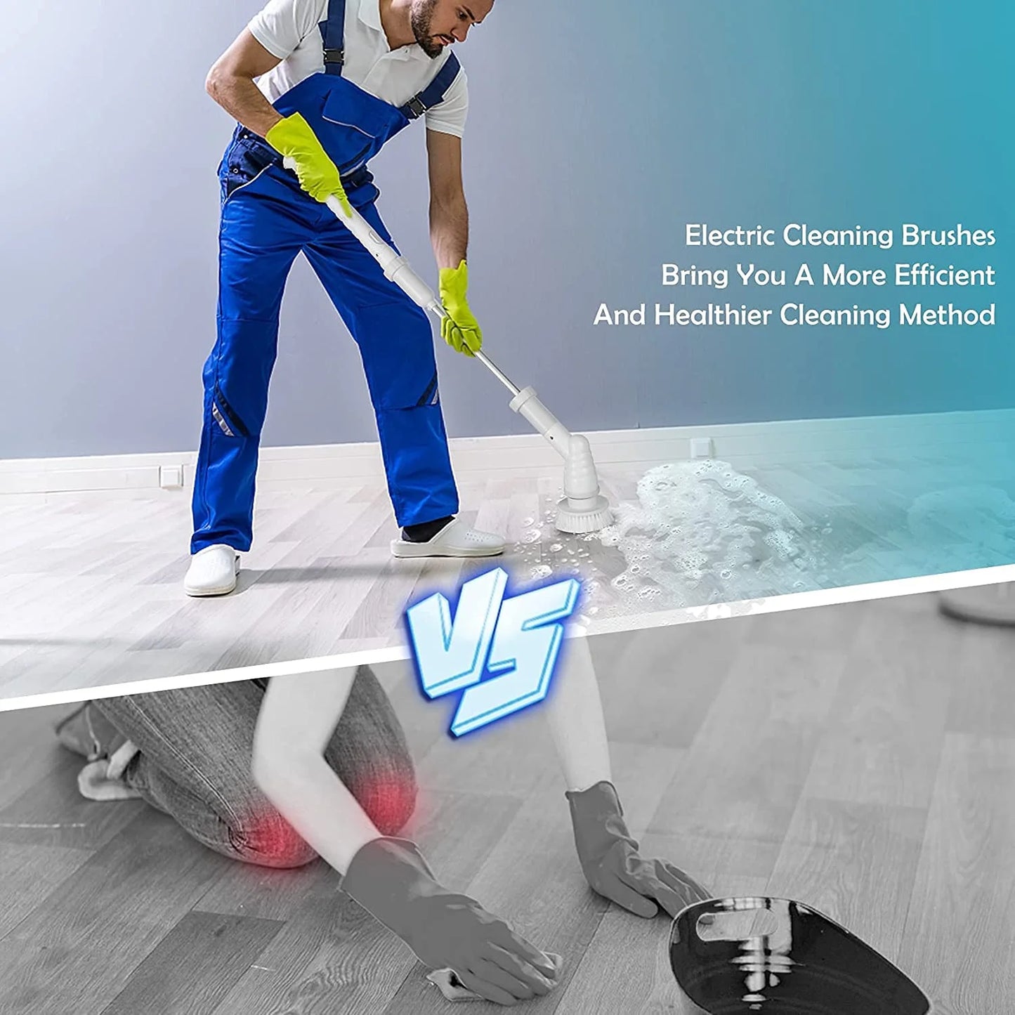 Electric Spin Scrubber, Cordless Adjustable Angle 90/120/180 with 3 Cleaning Brush Heads